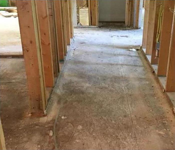 flooring removed during restoration process