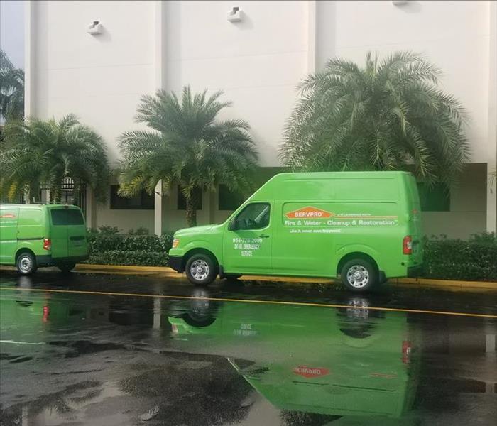 SERVPRO commercial fleet ready for action on job-site